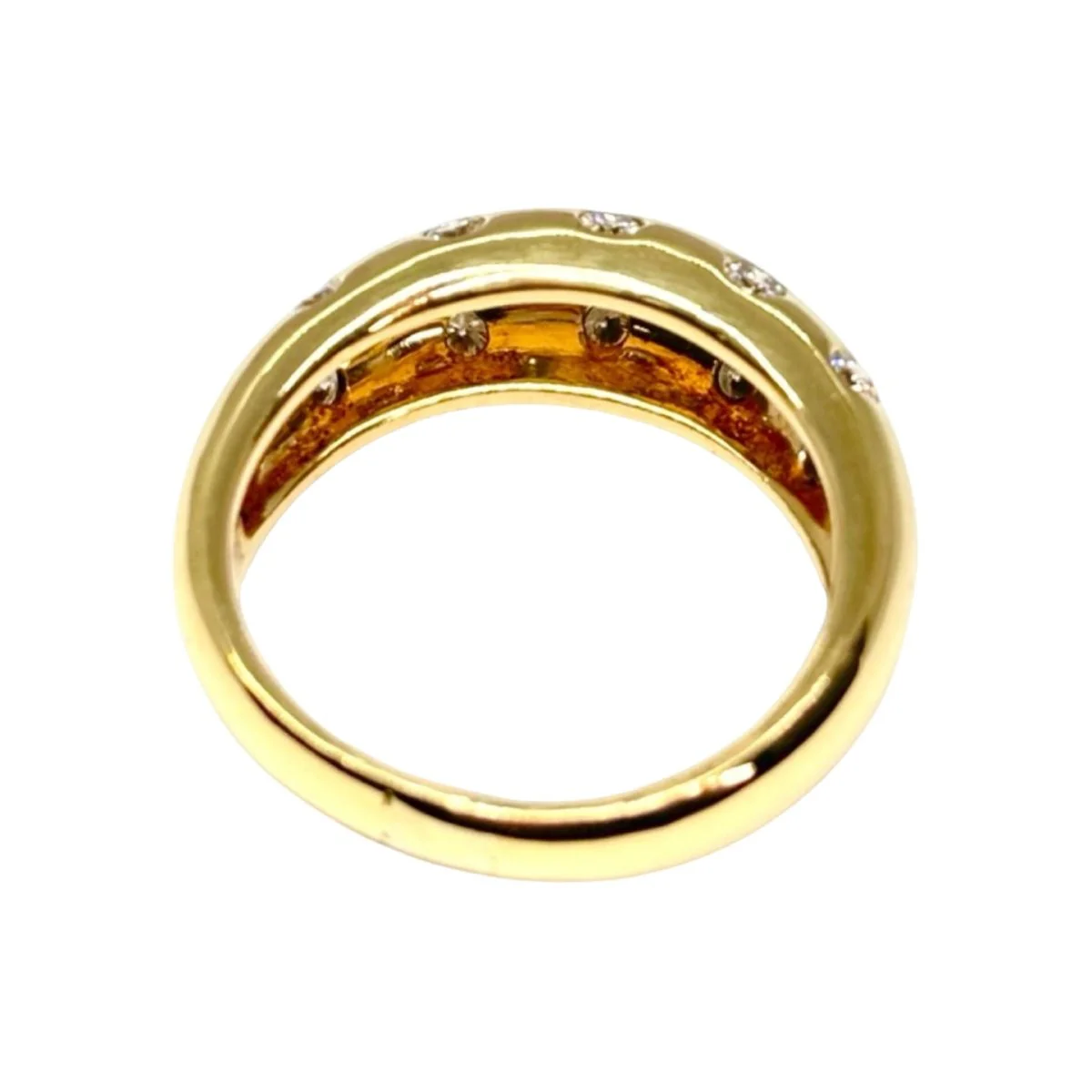 Bague Jonc en or jaune et diamants - Image 4