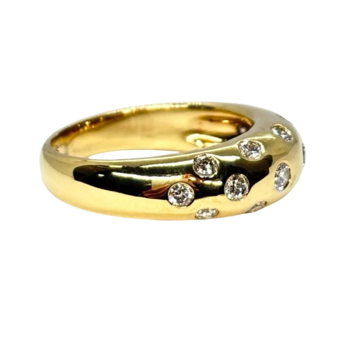 Bague Jonc en or jaune et diamants - Image 5