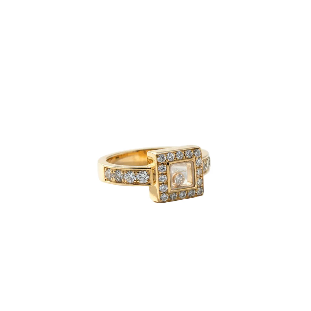 Bague CHOPARD "Happy Diamonds" en or jaune et diamants