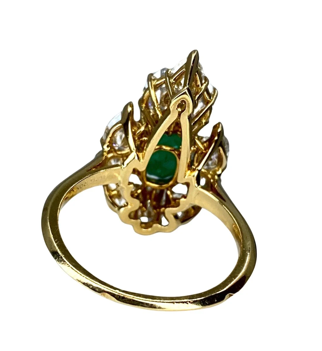 Bague BOUCHERON Pompadour en or jaune, émeraude et diamants - Image 3