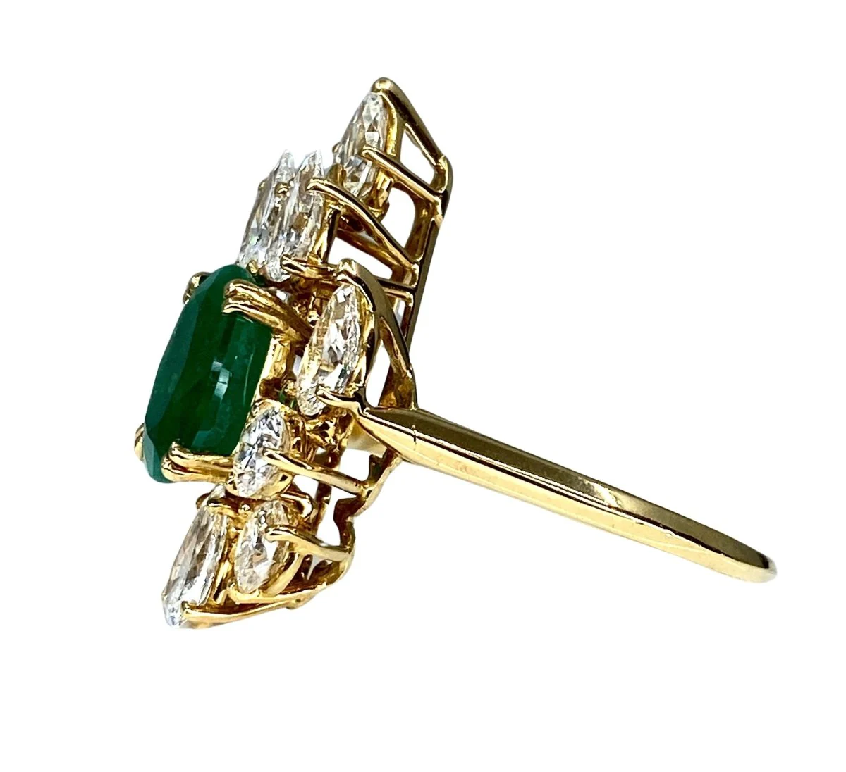 Bague BOUCHERON Pompadour en or jaune, émeraude et diamants - Image 6