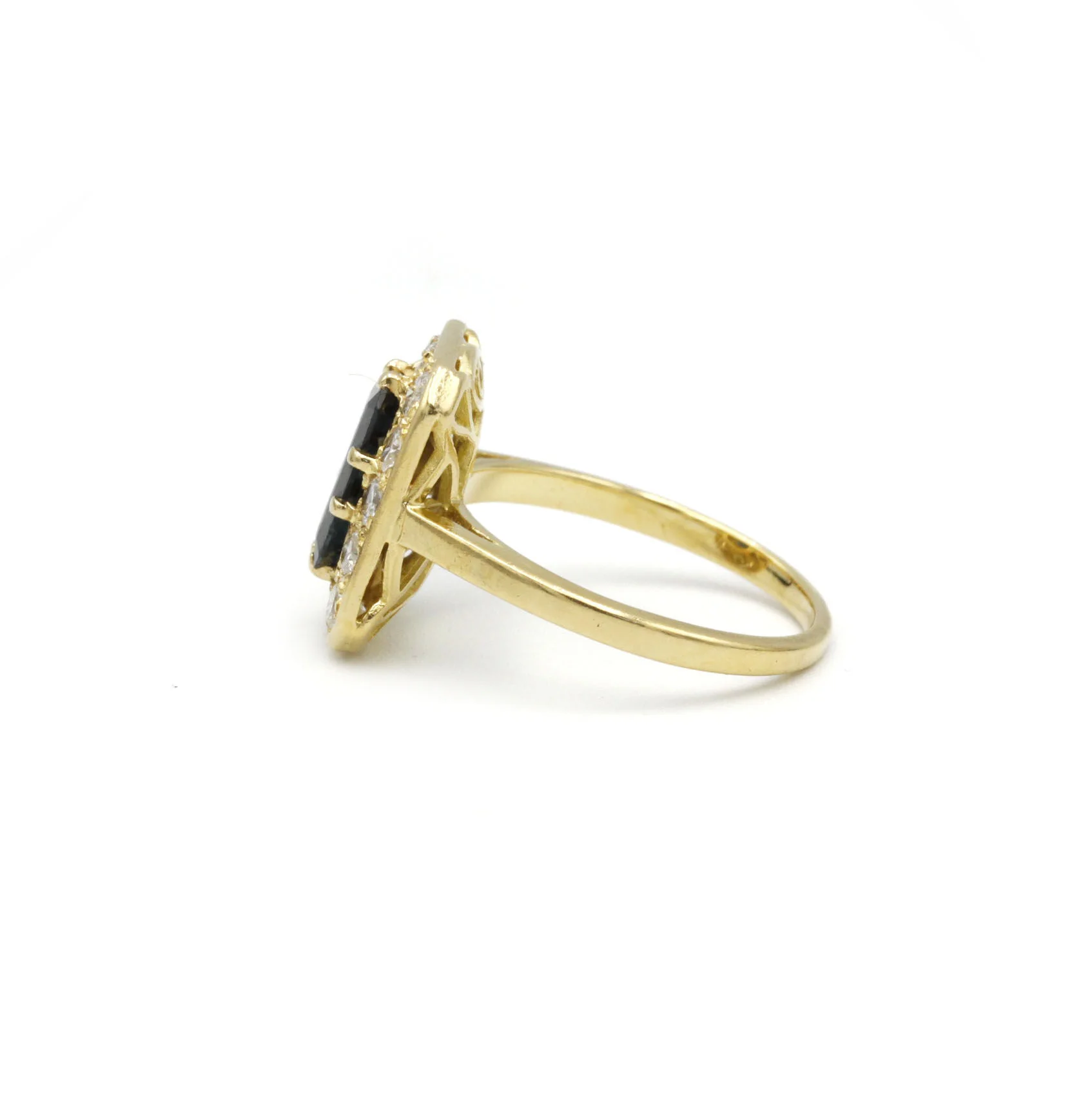 Bague - Or, diamants & saphir - Image 3
