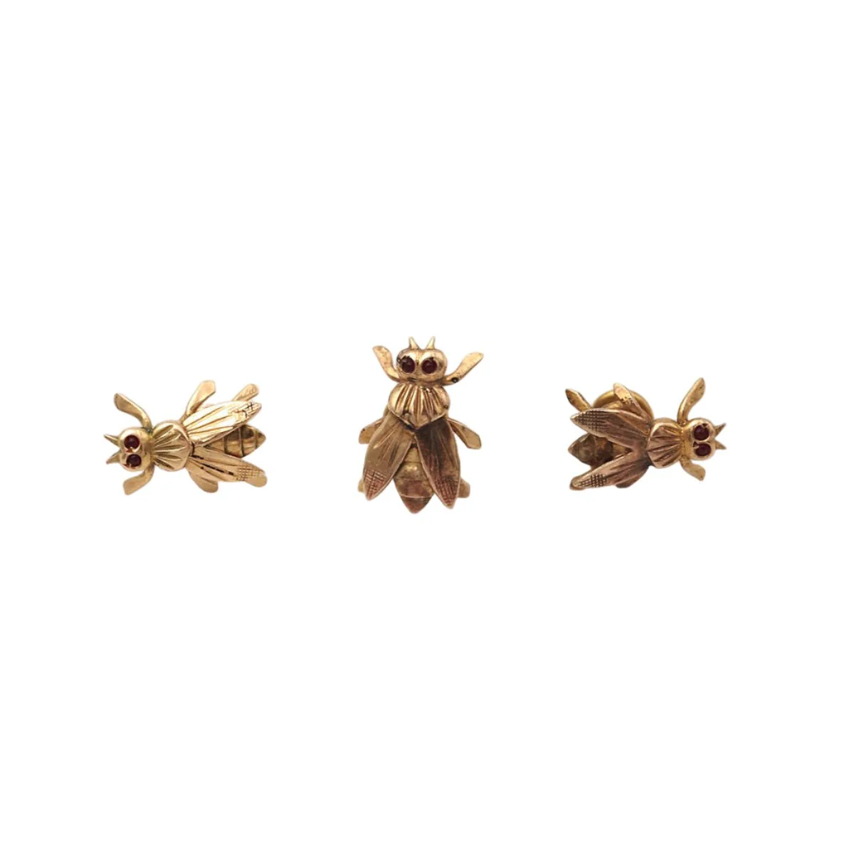 Broche en or jaune et grenats - Image 3