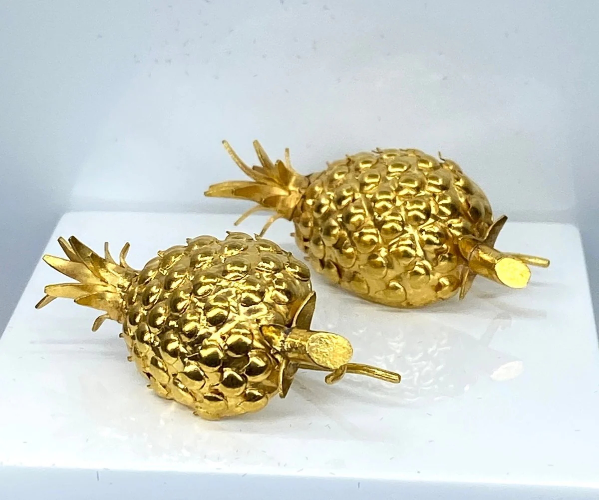 Paire de boucles d’oreilles Ananas en or jaune 18 carats - Image 2