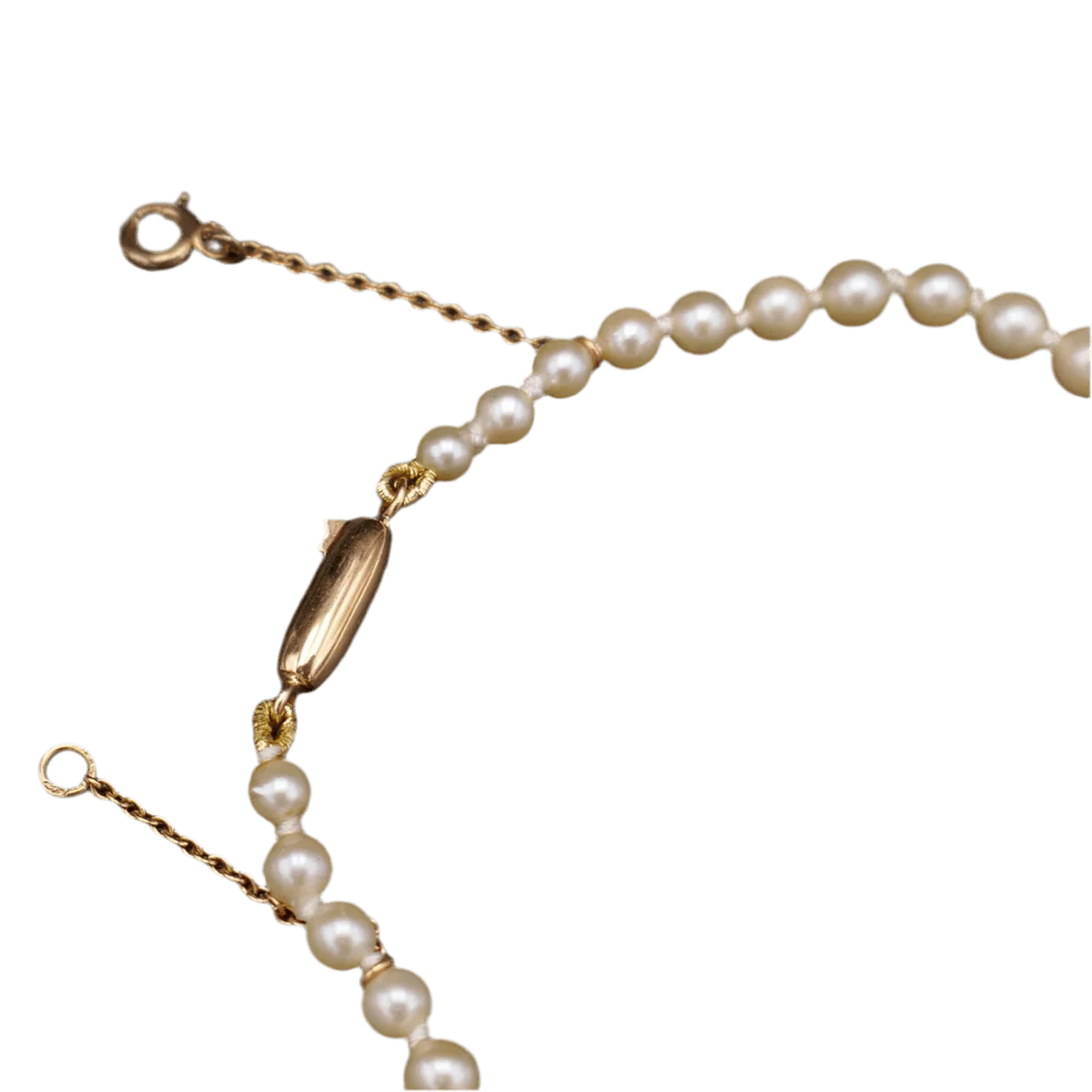 Collier Perles en or jaune - Image 3