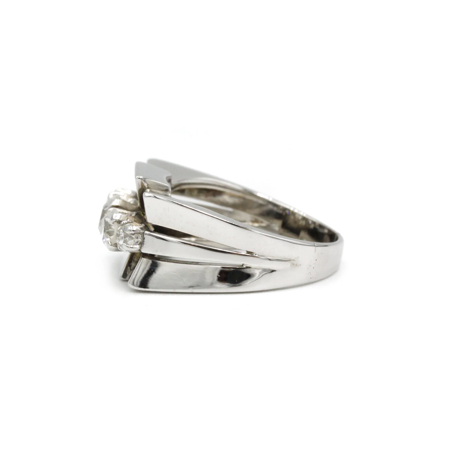 Bague en or blanc et diamants - Image 2