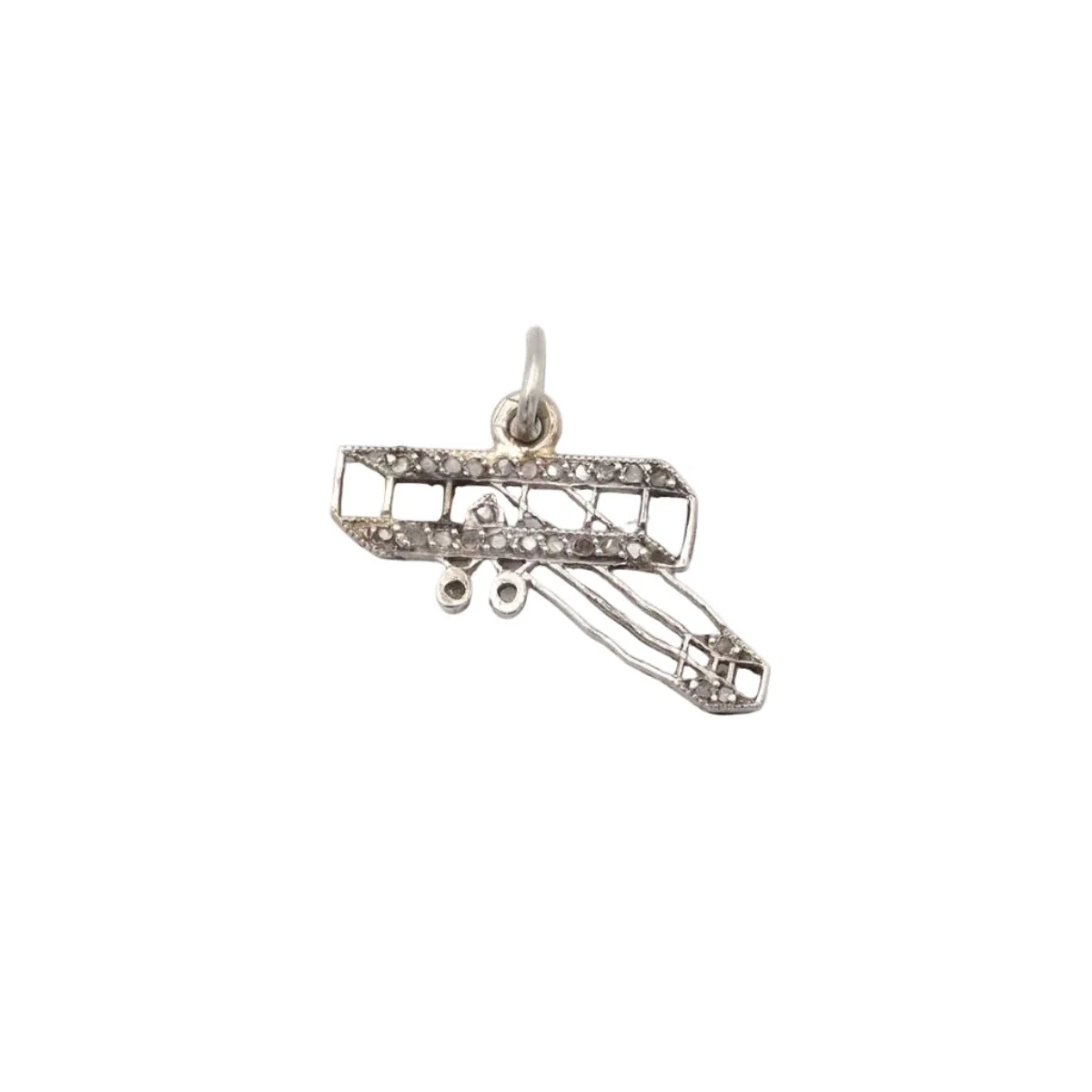 Pendentif CARTIER "Aéroplane" en platine et diamants
