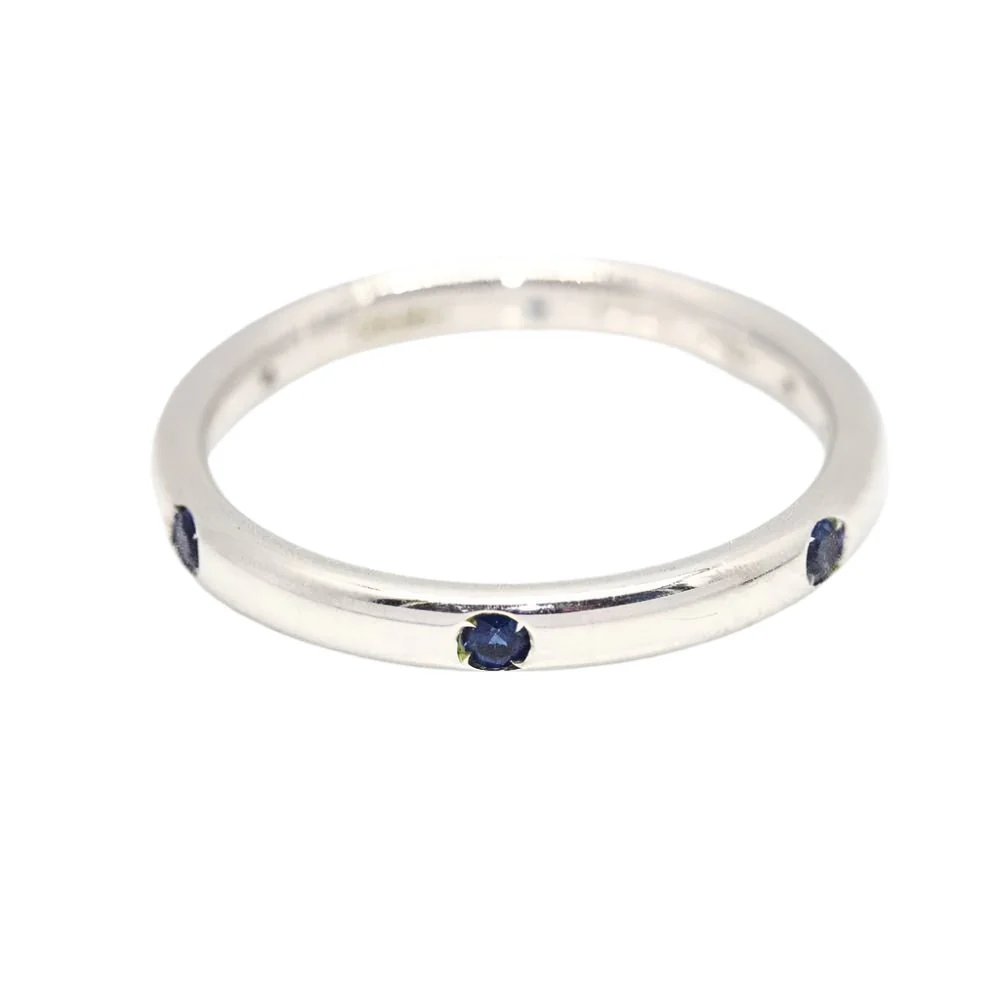 Bague Alliance POMELLATO en or blanc et saphir