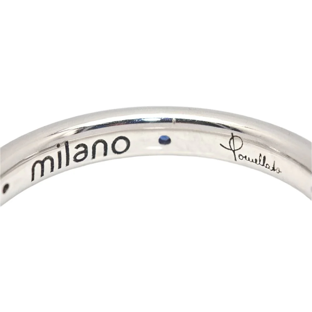 Bague Alliance POMELLATO en or blanc et saphir - Image 3