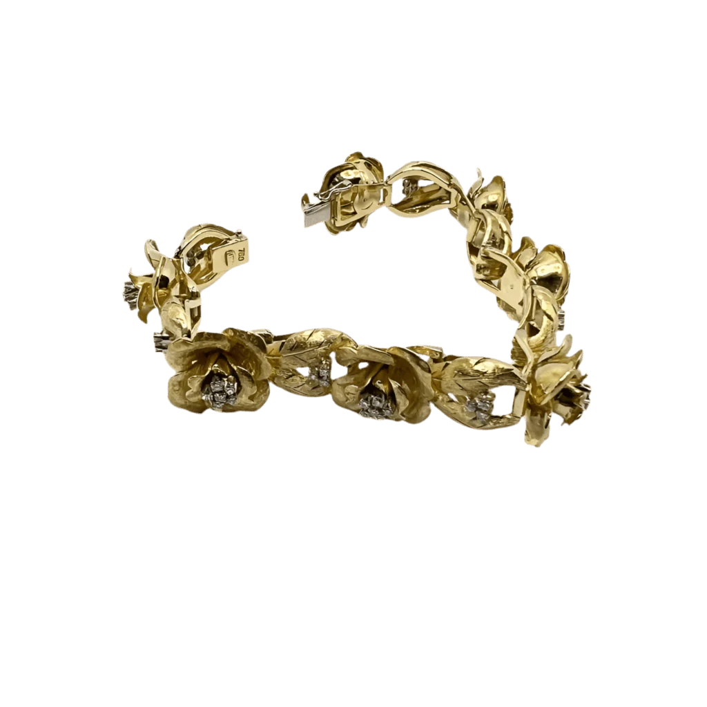 Bracelet Tank en or jaune et diamants - Image 3