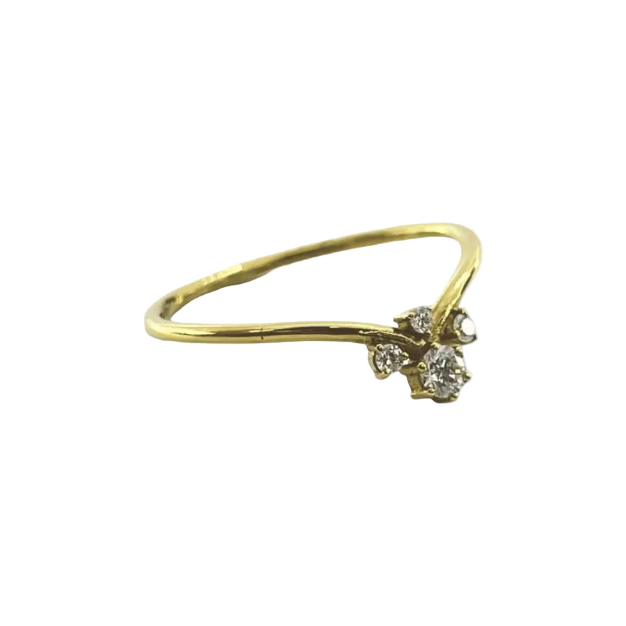 Bague en or jaune et diamants - Image 4