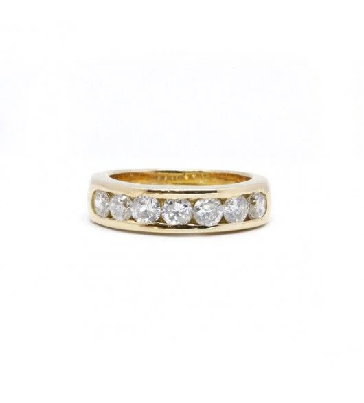 Bague Alliance en or jaune et diamants