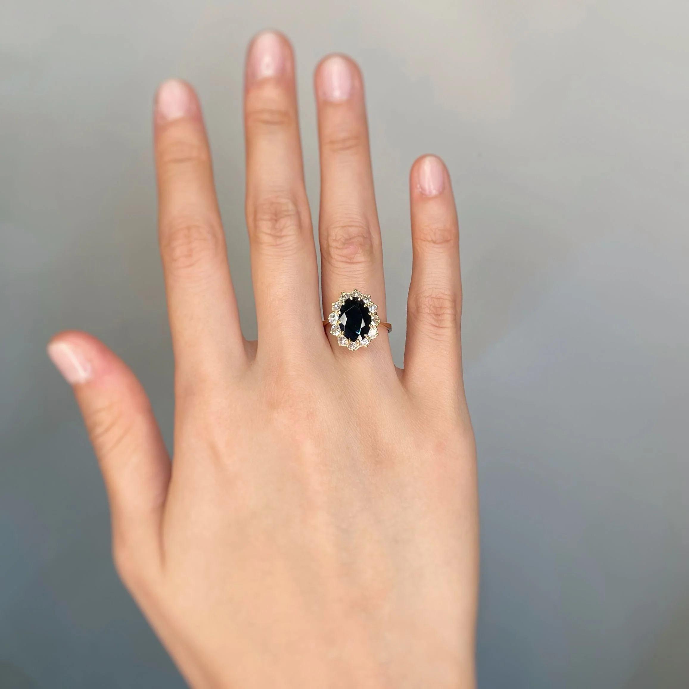 Bague - Or, Saphir & Diamants - Image 4