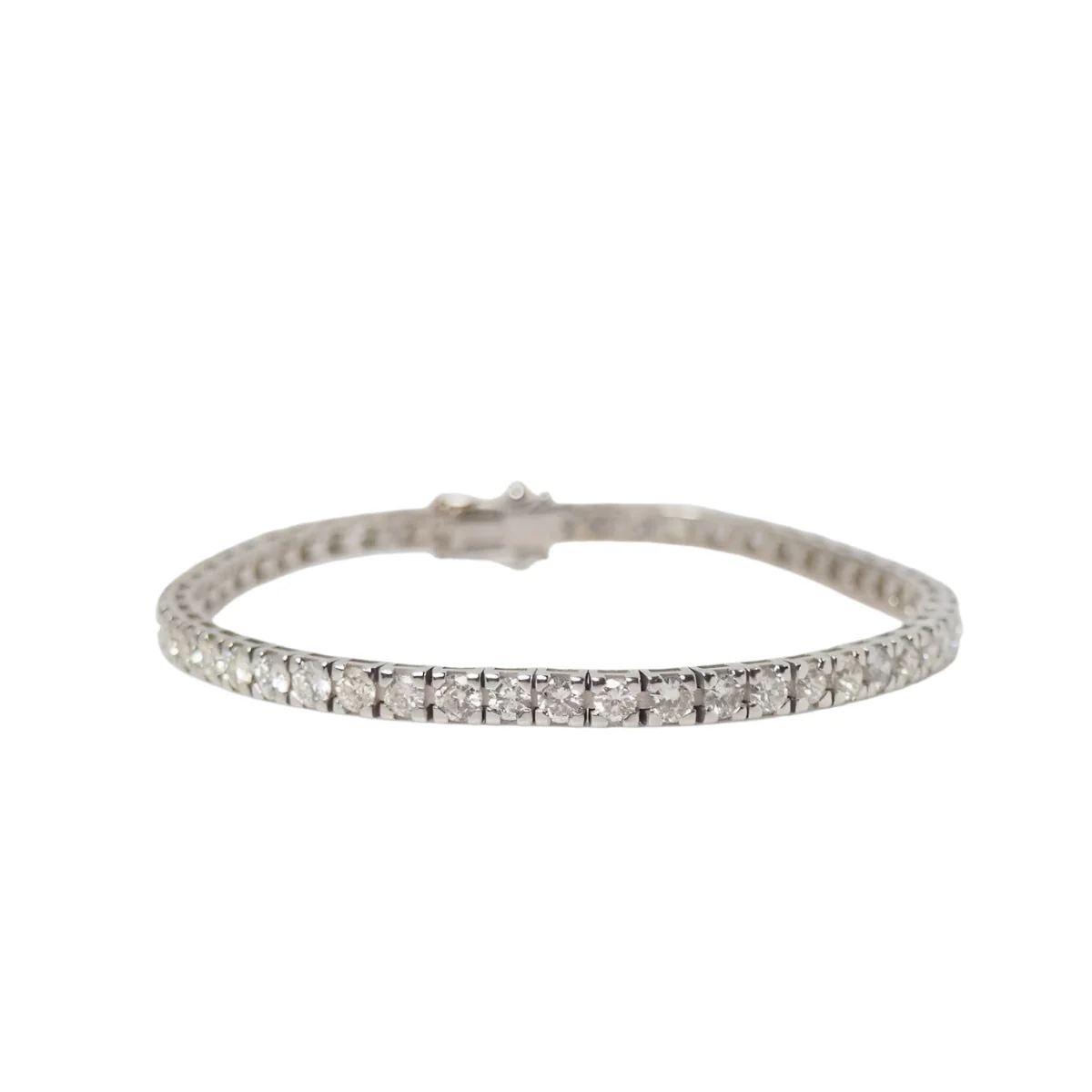 Bracelet rivière en or blanc et diamants