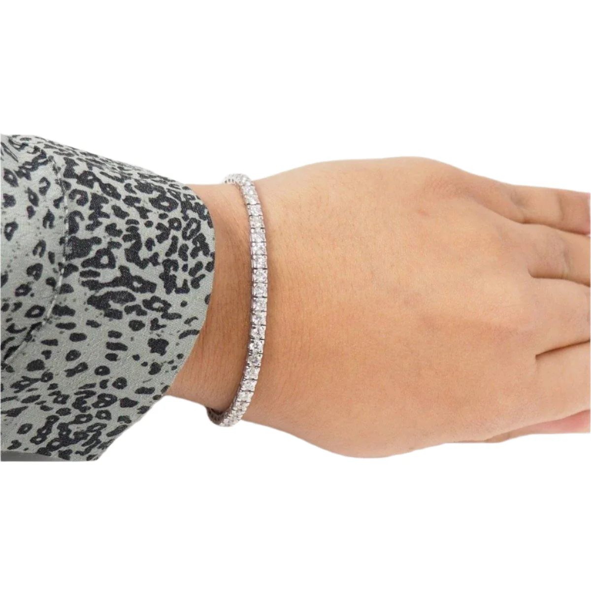 Bracelet rivière en or blanc et diamants - Image 2