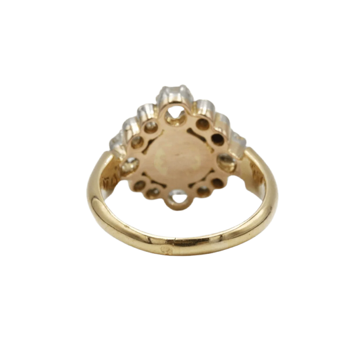 Bague en or jaune, perle et diamants - Image 5