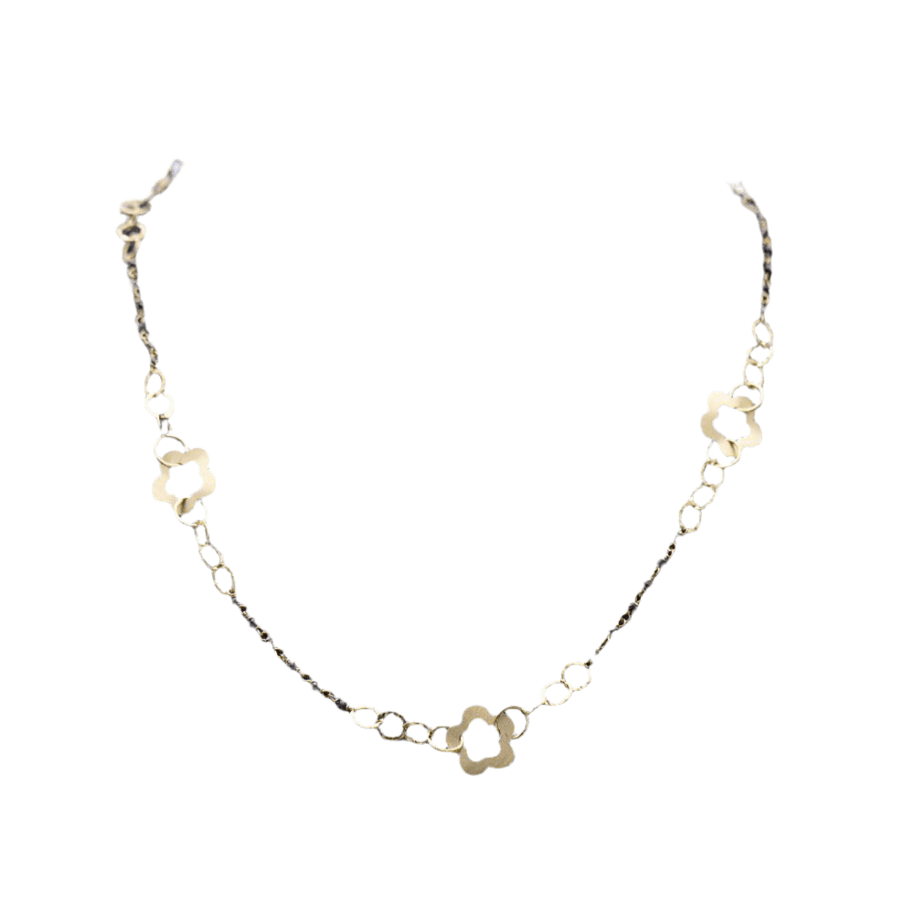 Collier Sautoir en or jaune et spinelles