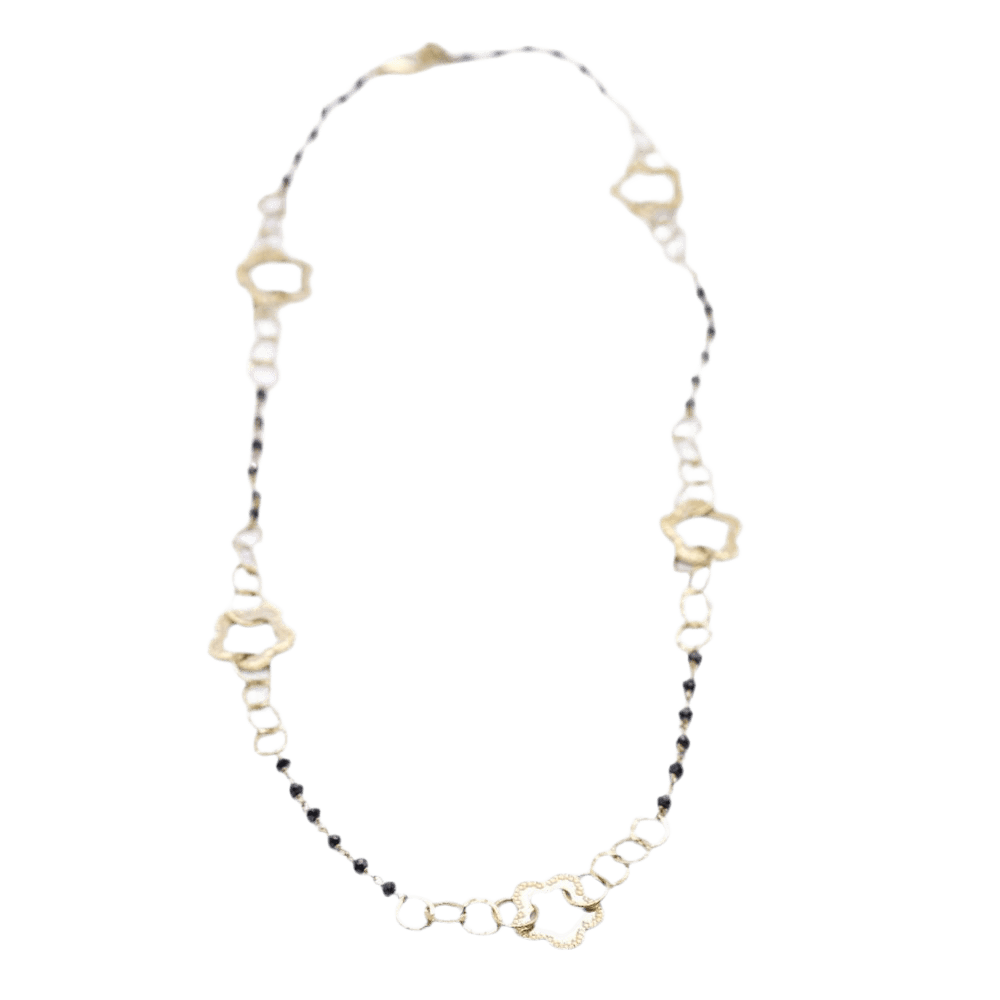 Collier Sautoir en or jaune et spinelles - Image 2