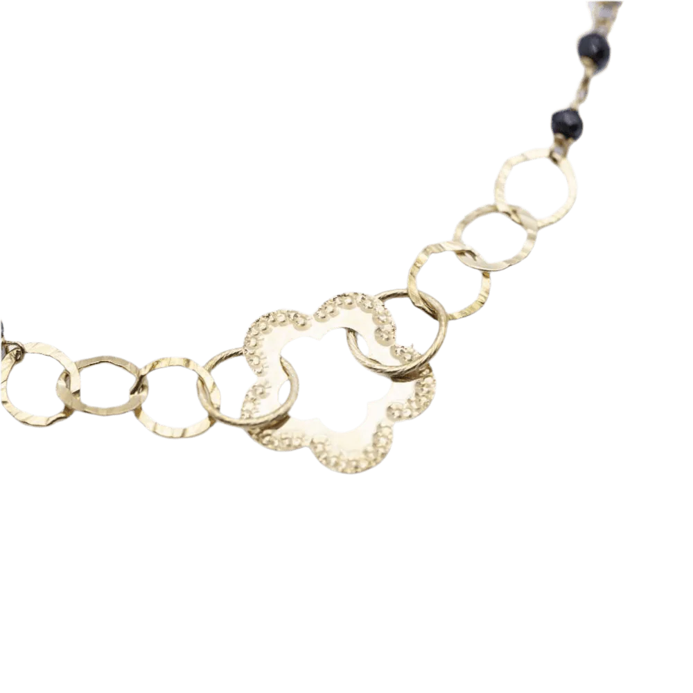 Collier Sautoir en or jaune et spinelles - Image 3