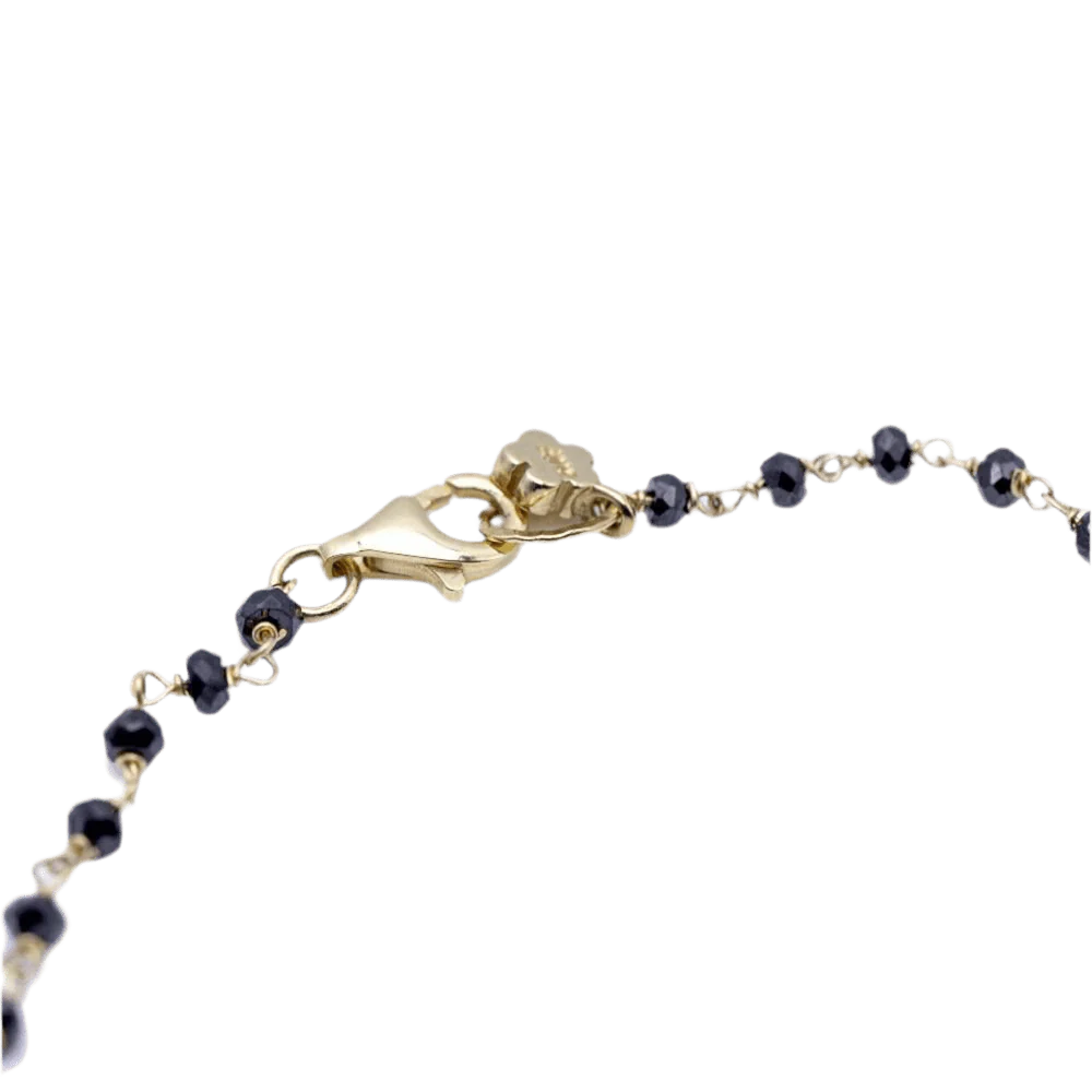 Collier Sautoir en or jaune et spinelles - Image 4