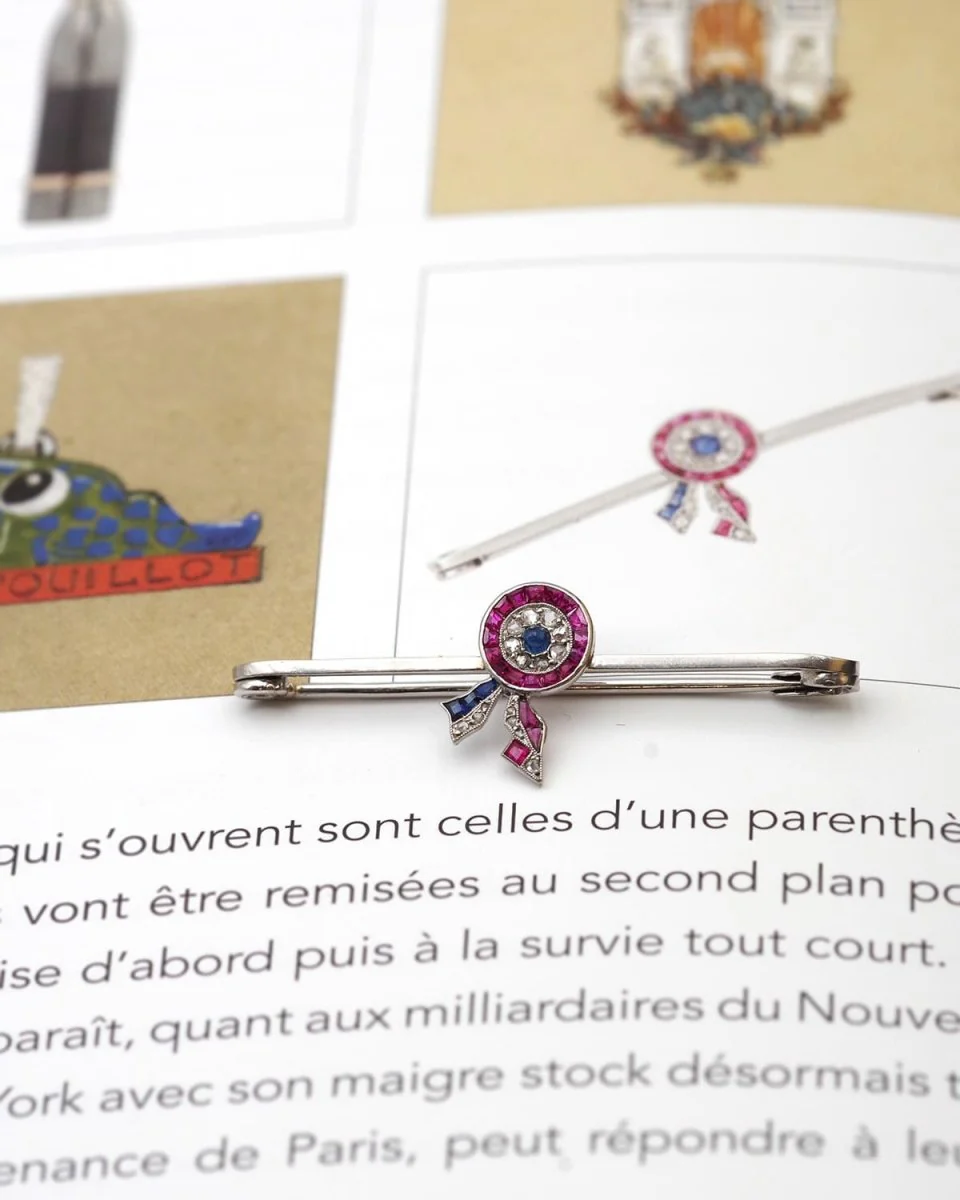 Broche Cartier cocarde France - Image 3