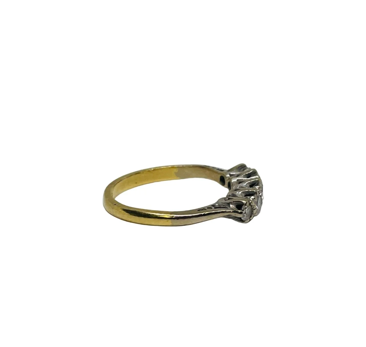 Bague Jarretière en or jaune et diamants - Image 4