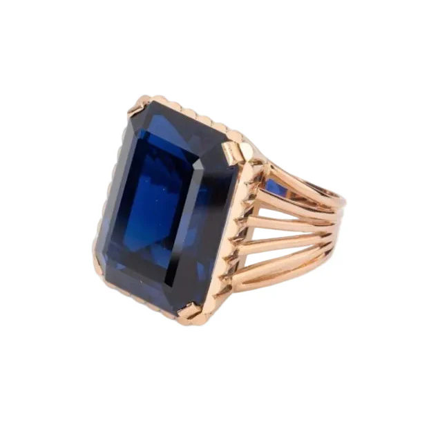 Bague en or jaune et spinelle - Image 2