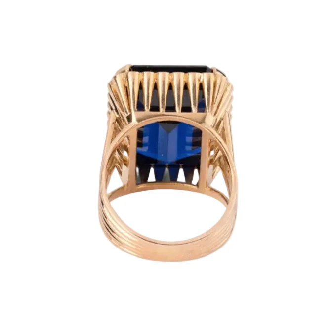 Bague en or jaune et spinelle - Image 3