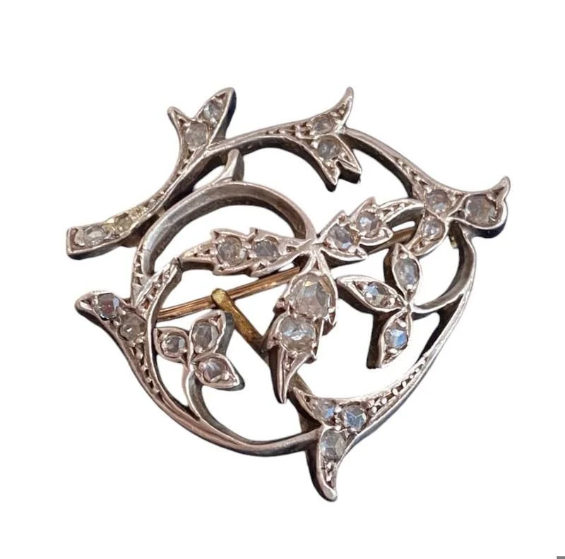 Broche aux motifs végétaux de la fin du XIXème siècle - Image 5