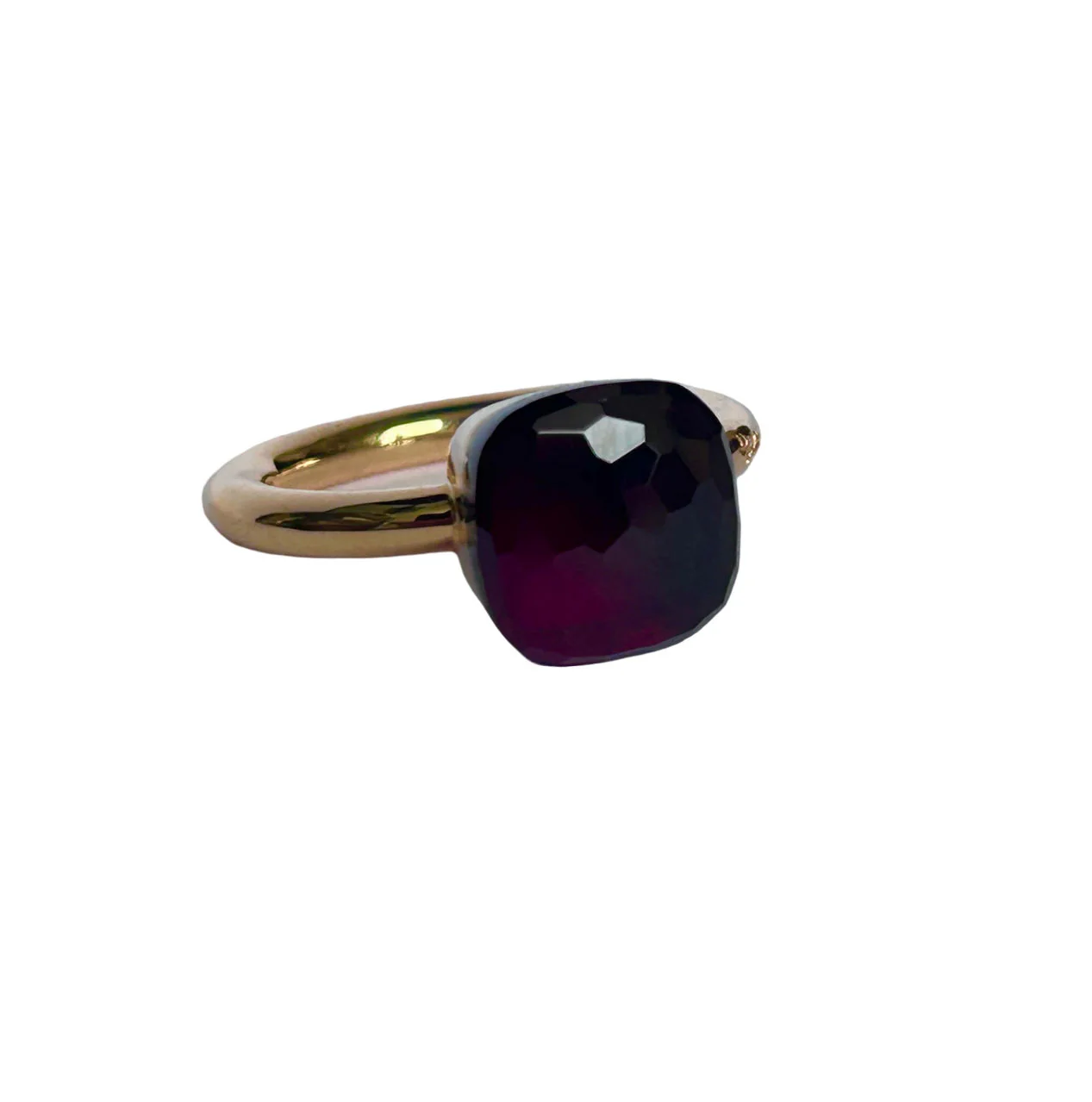 Bague POMELLATO Nudo Classic en or rose et grenat rouge (Taille 54) - Image 3