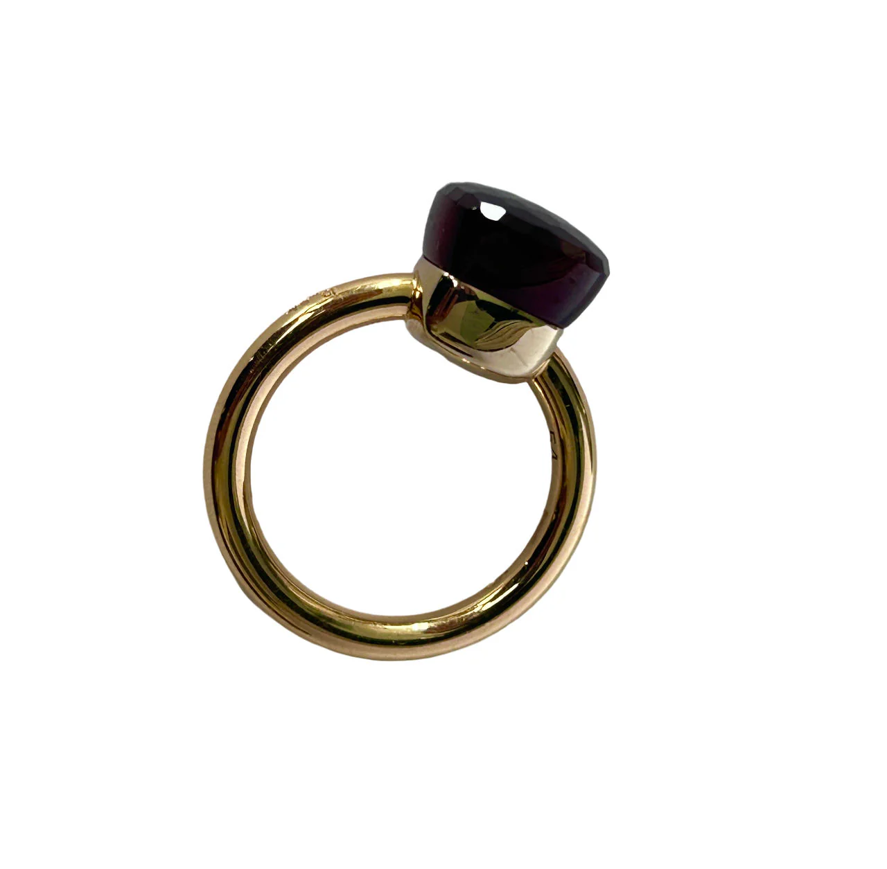Bague POMELLATO Nudo Classic en or rose et grenat rouge (Taille 54) - Image 4