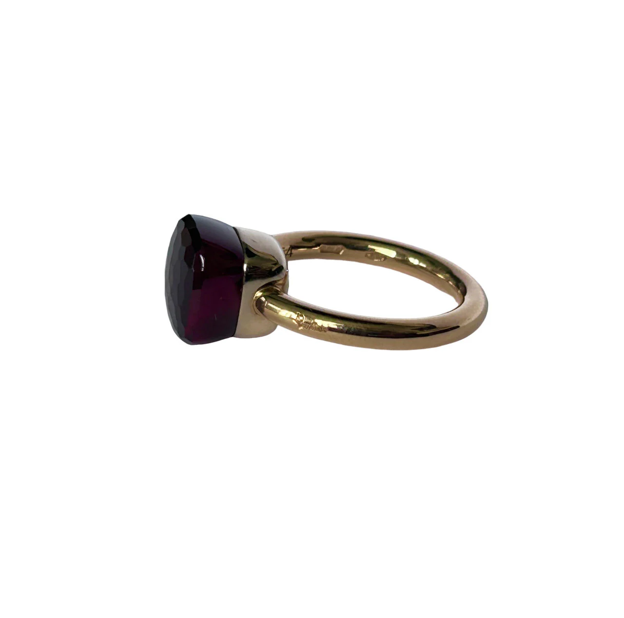 Bague POMELLATO Nudo Classic en or rose et grenat rouge (Taille 54) - Image 5