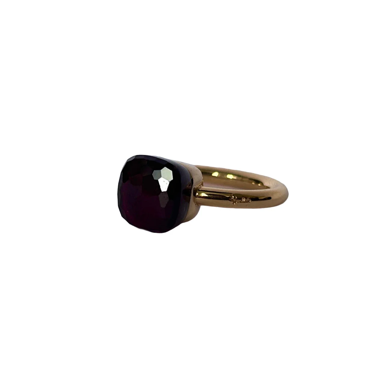 Bague POMELLATO Nudo Classic en or rose et grenat rouge (Taille 54) - Image 6