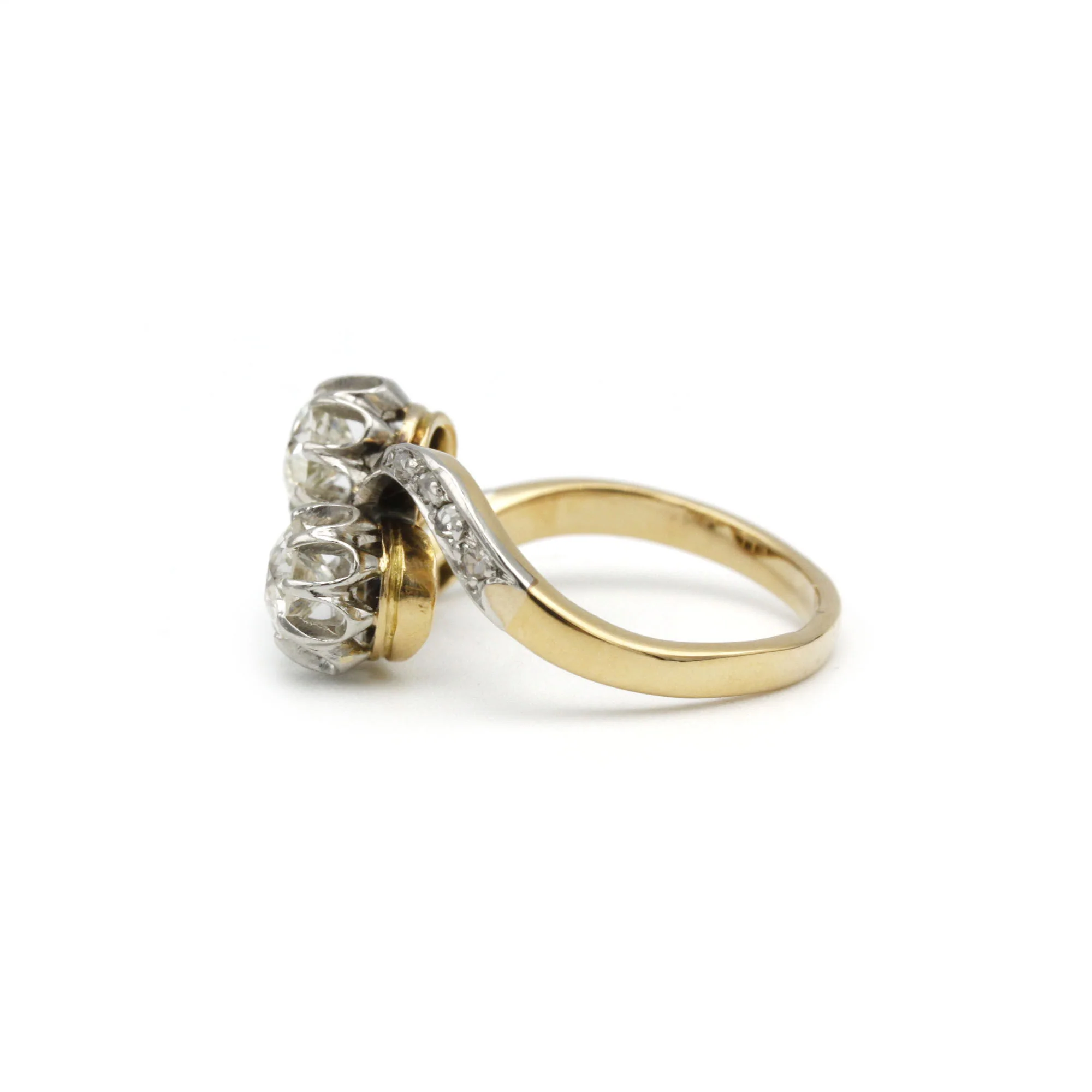 Bague - Or, platine & diamants - Image 3