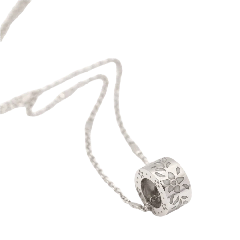 Collier GUCCI "Icon Blossom" en or blanc et émail - Image 3