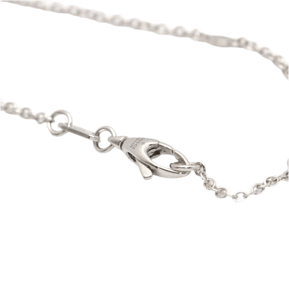 Collier GUCCI "Icon Blossom" en or blanc et émail - Image 4