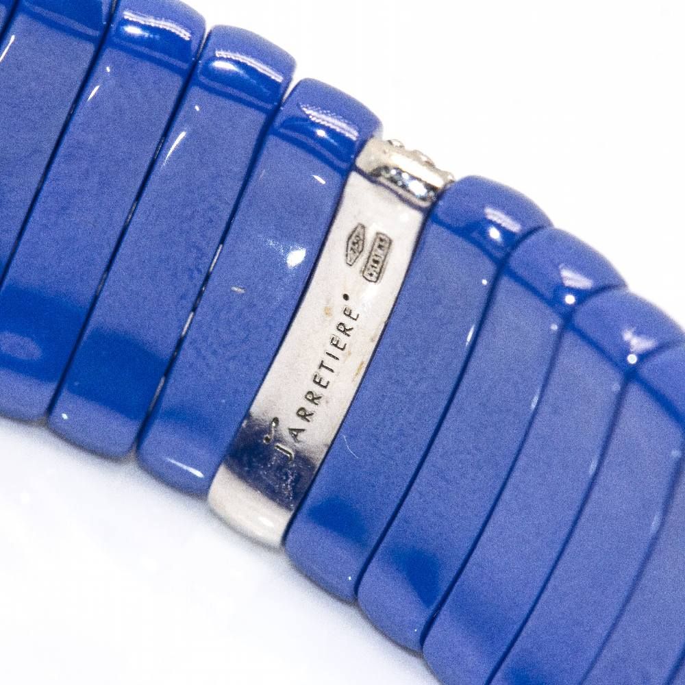 Bracelet JARRETIERE en or blanc, céramique et diamants - Image 3