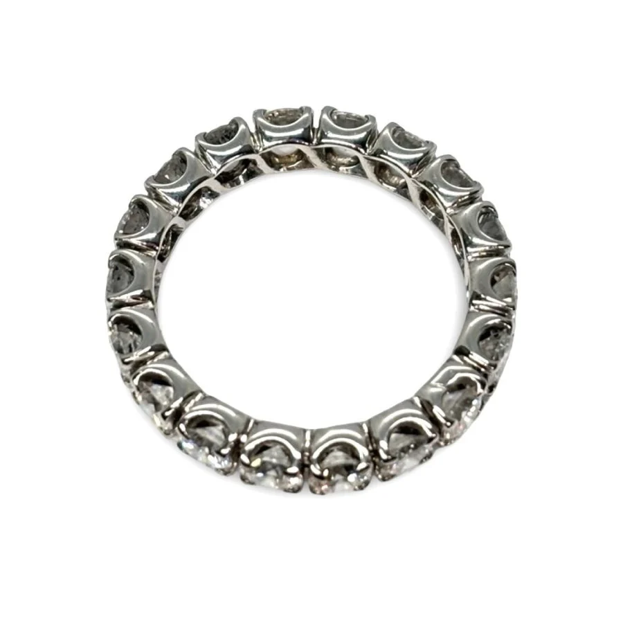 Bague Alliance en or blanc et diamants - Image 4