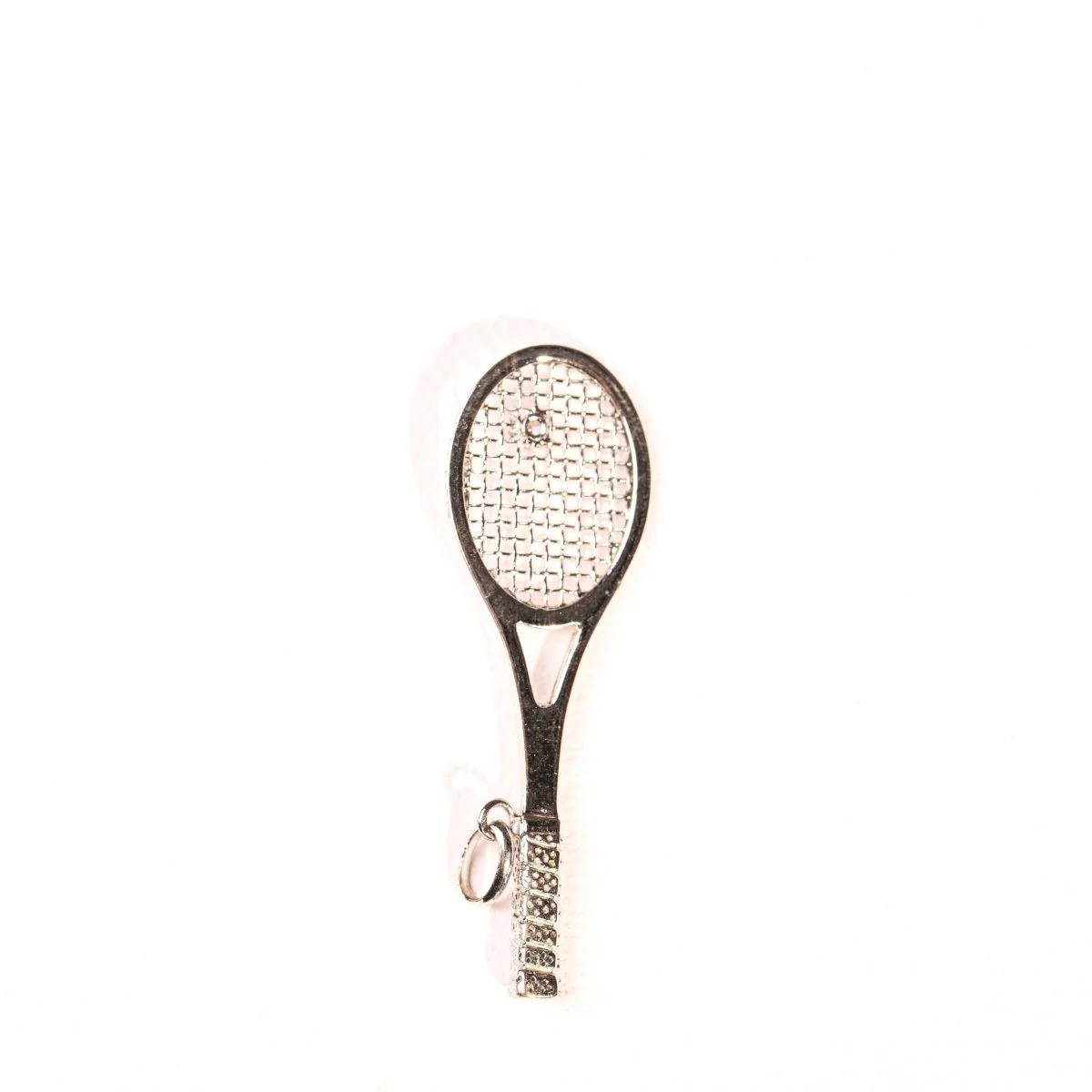 Pendentif raquette de tennis en or blanc et diamant - Image 3