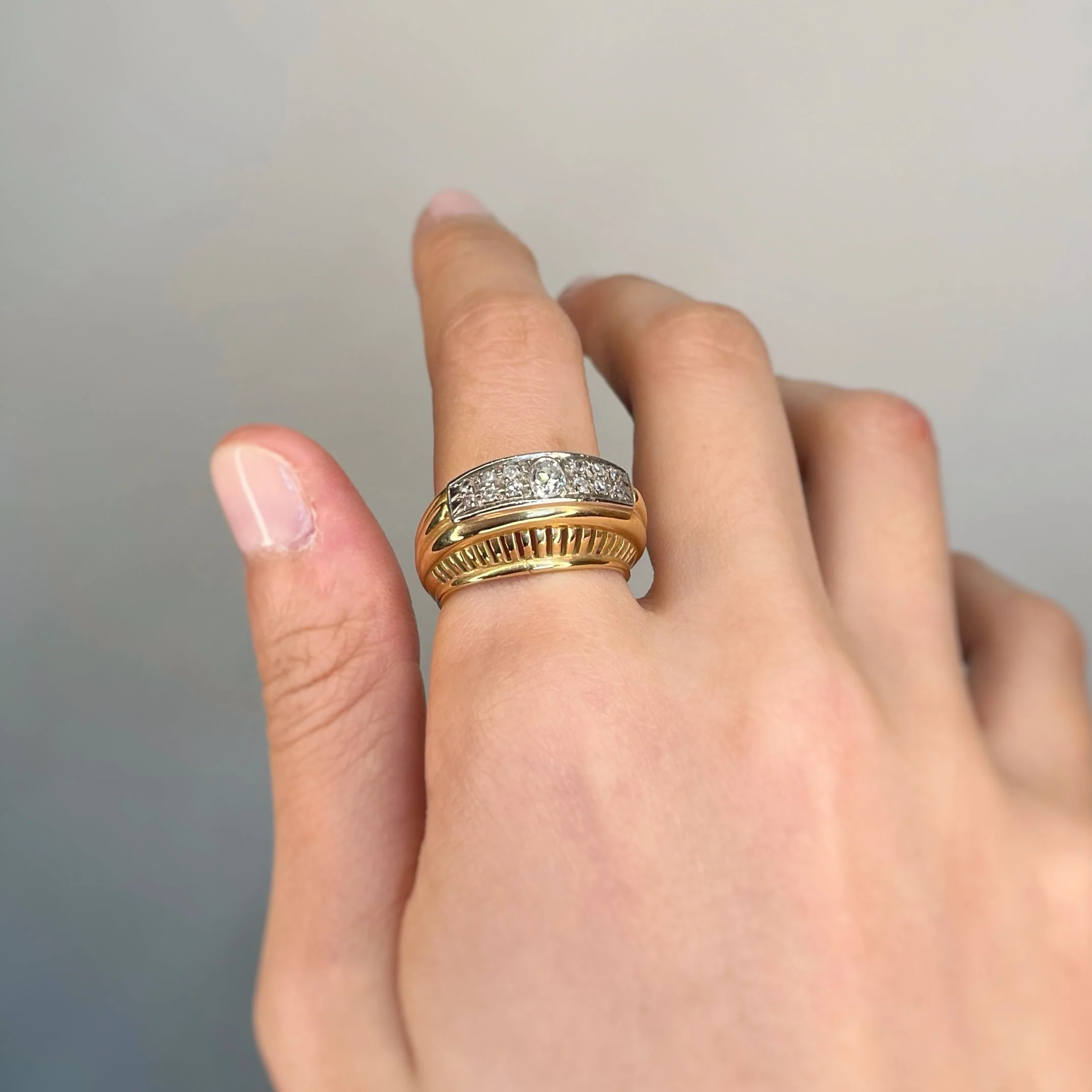 Bague - Or, Platine & diamants - Image 4