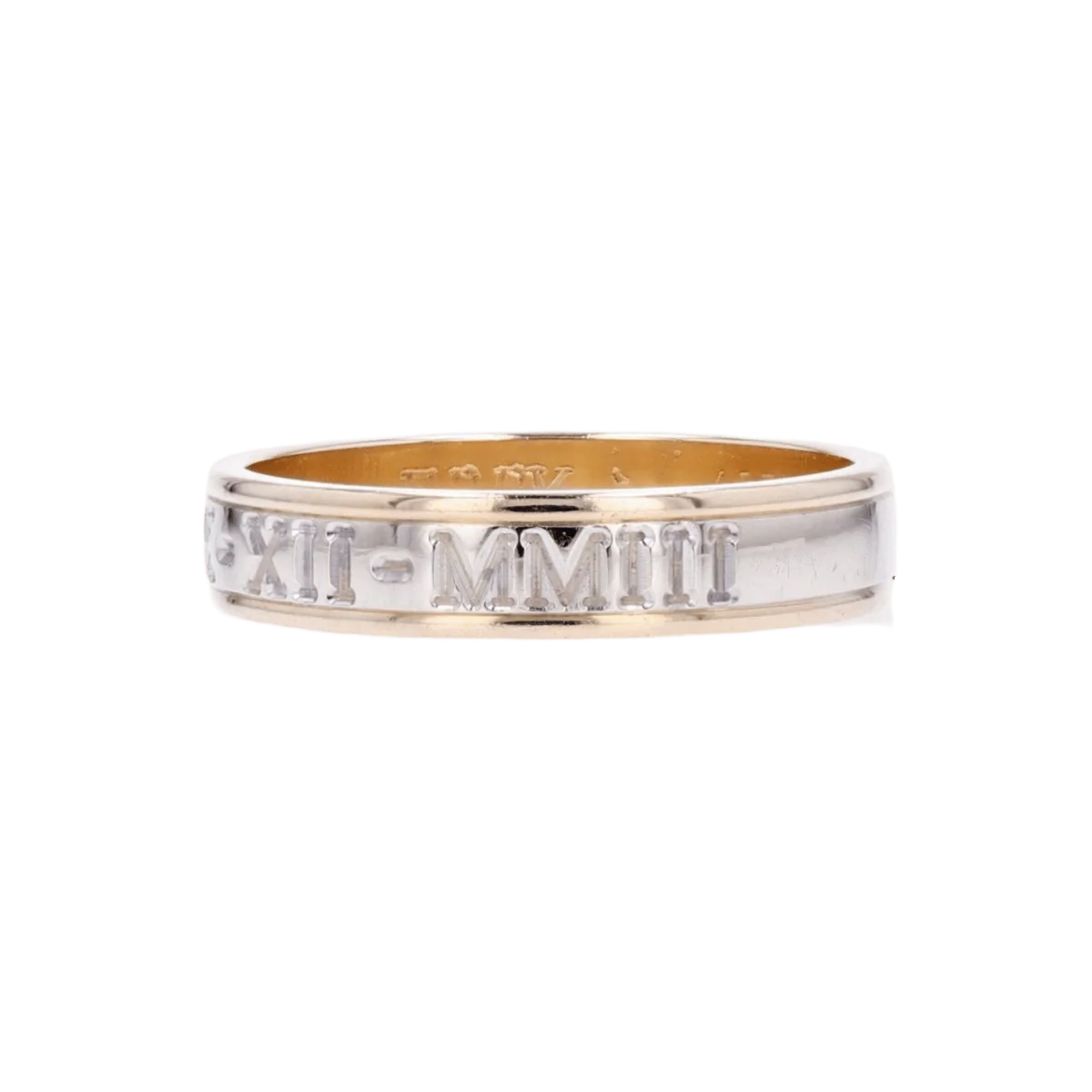 Bague Alliance en jaune et or blanc - Image 3
