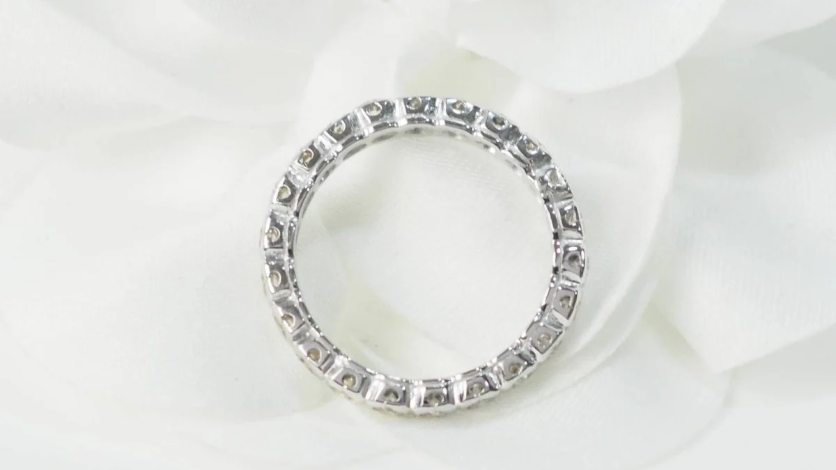 Alliance américaine en or blanc et diamants 0,22ct - Image 6