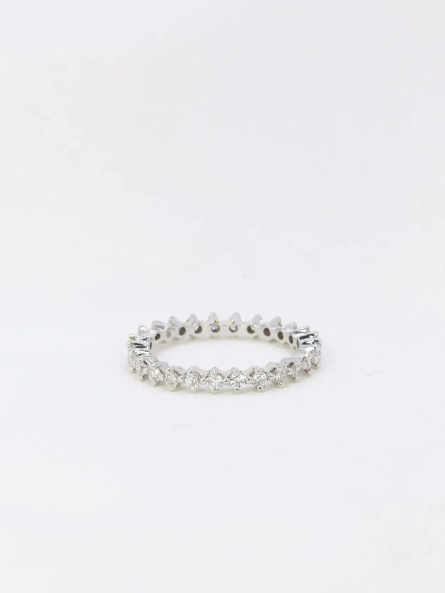 Alliance américaine en or blanc et diamants 0,5 ct - Image 4