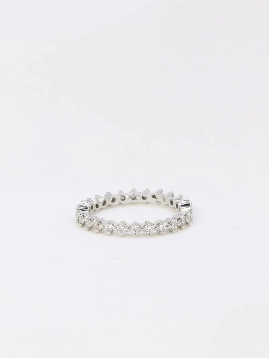 Alliance américaine en or blanc et diamants 0,5 ct - Image 5