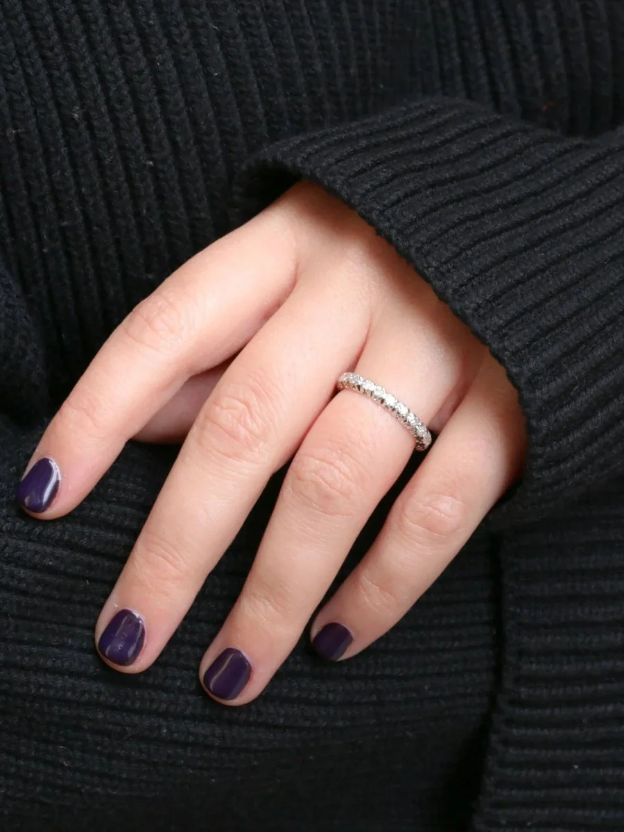Alliance américaine en or blanc et diamants 0,66 ct - Image 6