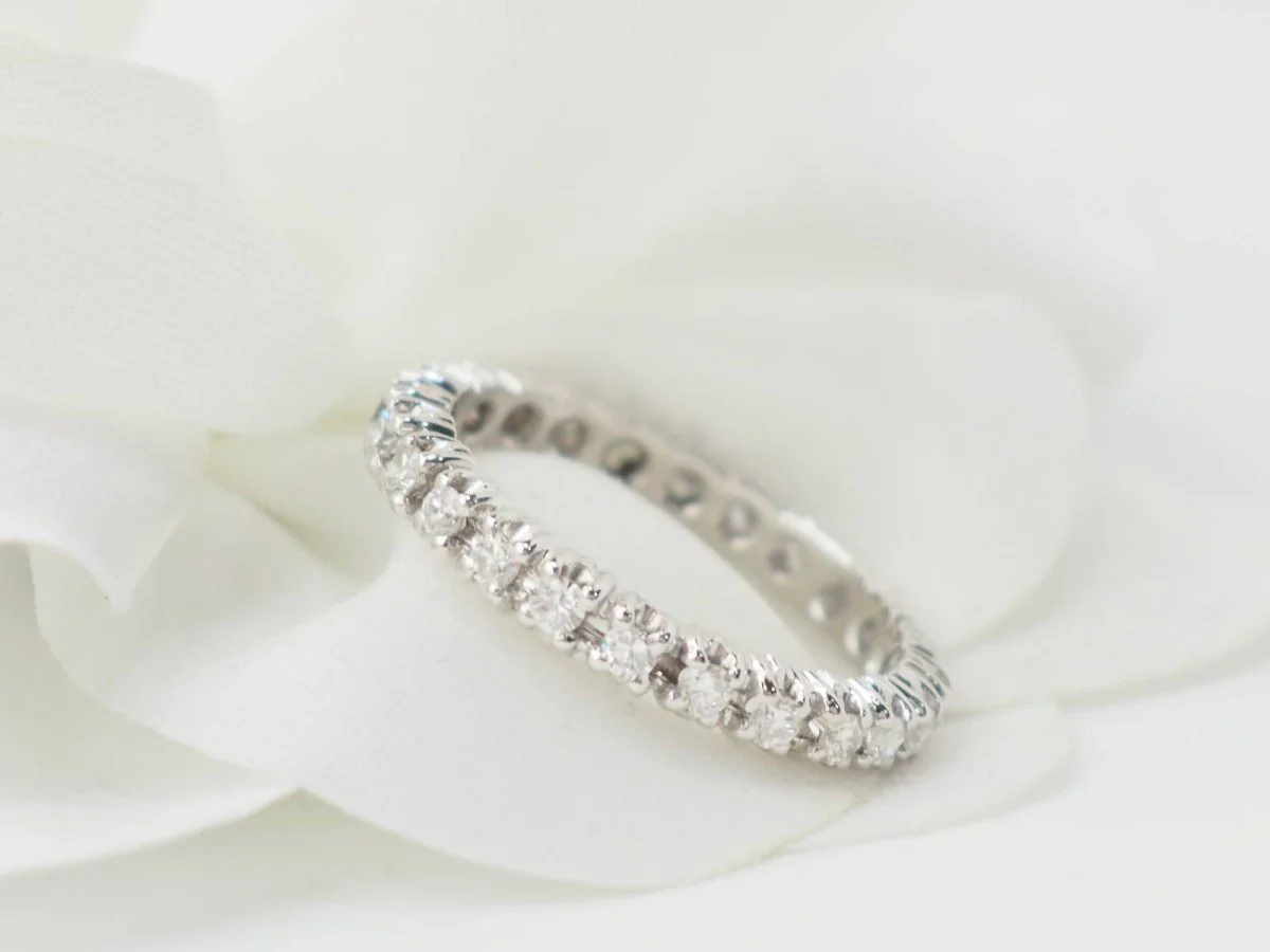 Alliance américaine en or blanc et diamants 0,75ct - Image 3