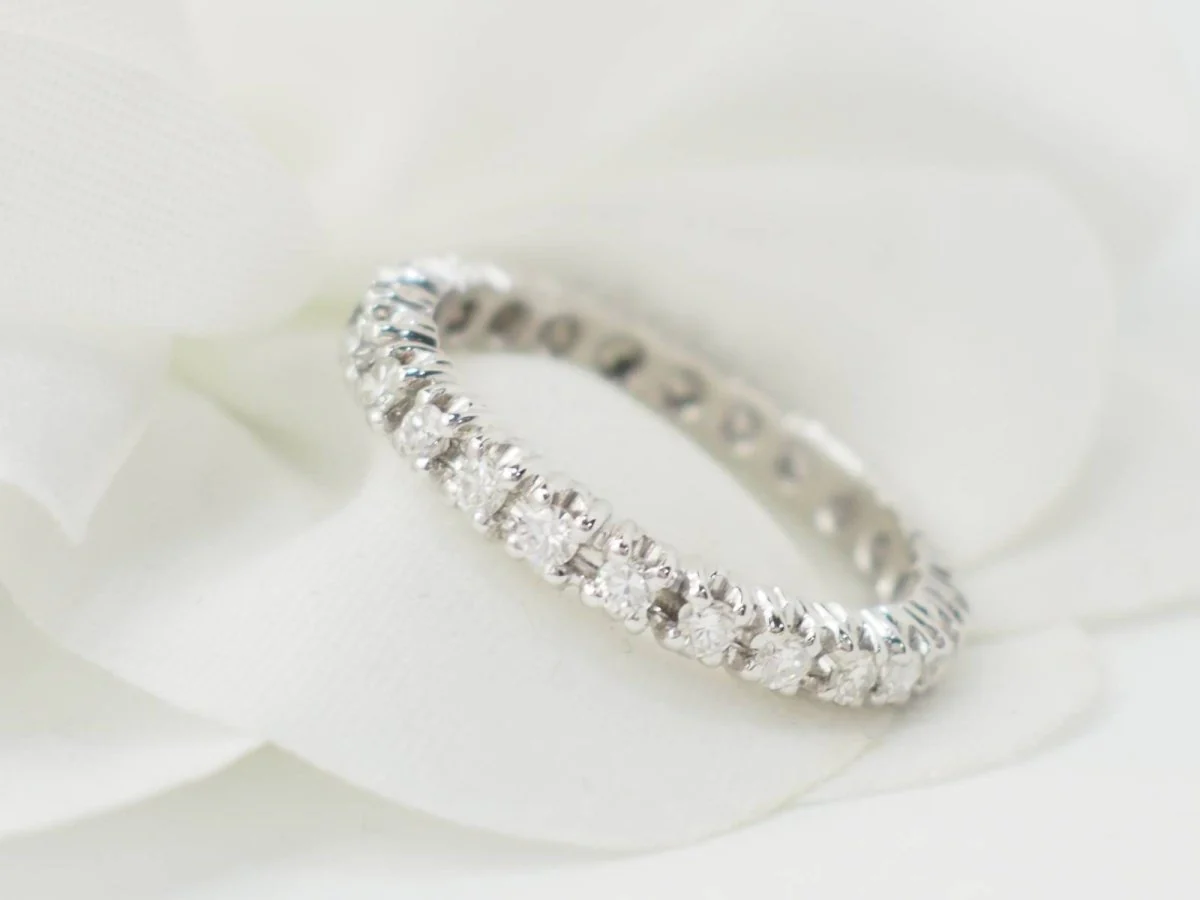 Alliance américaine en or blanc et diamants 0,75ct - Image 5
