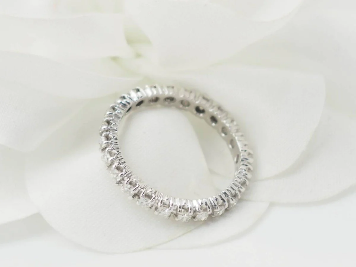 Alliance américaine en or blanc et diamants 0,75ct - Image 7