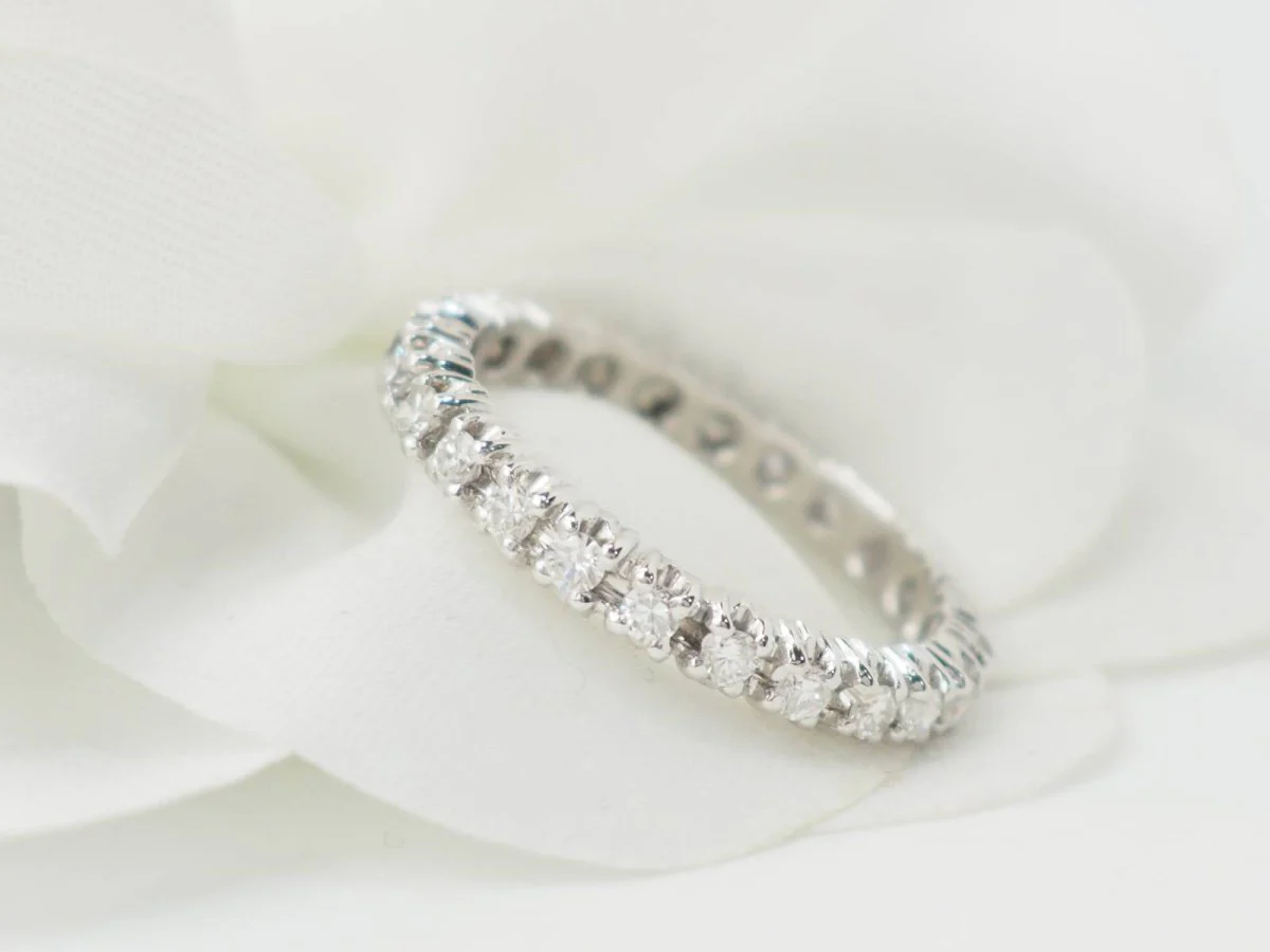 Alliance américaine en or blanc et diamants 0,75ct - Image 8