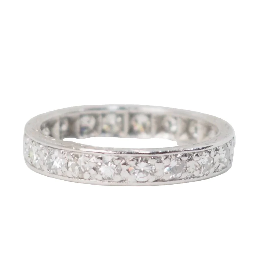 Alliance américaine en or blanc et diamants 0,90ct